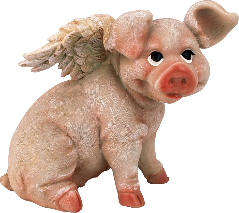 DESIGN TOSCANO Hog Heaven Flying Pigs Statue.