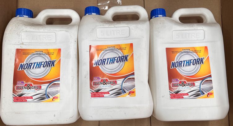 3 x NORTHFORK Oven and Grill Cleaner, Non-caustic, 5L.