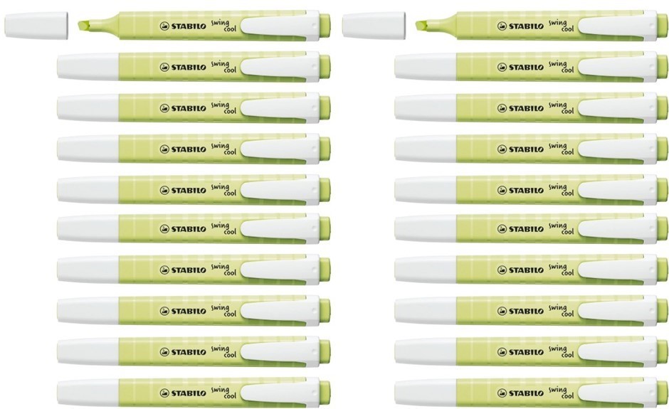 2x STABILO swing cool Pastel - 10pcs - Dash of Lime
