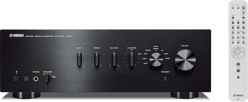 YAMAHA A-S501 2-Channel Integrated, 85 W Stereo Amplifier, Black.