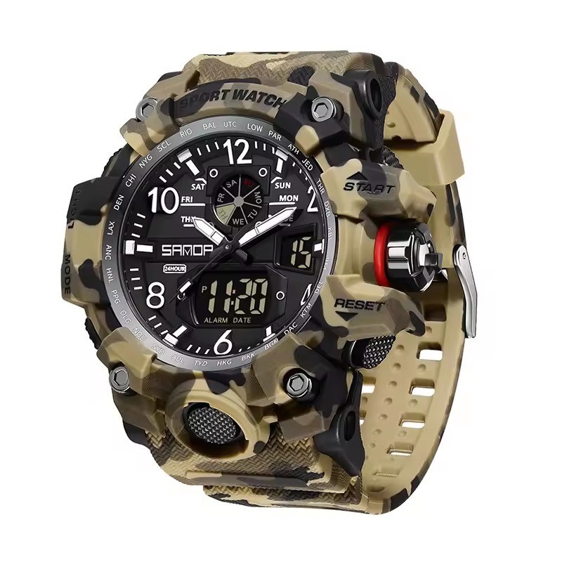 SANDA Mens Digital Sports Military Watch, Water Resistant to 50M.  Buyers N