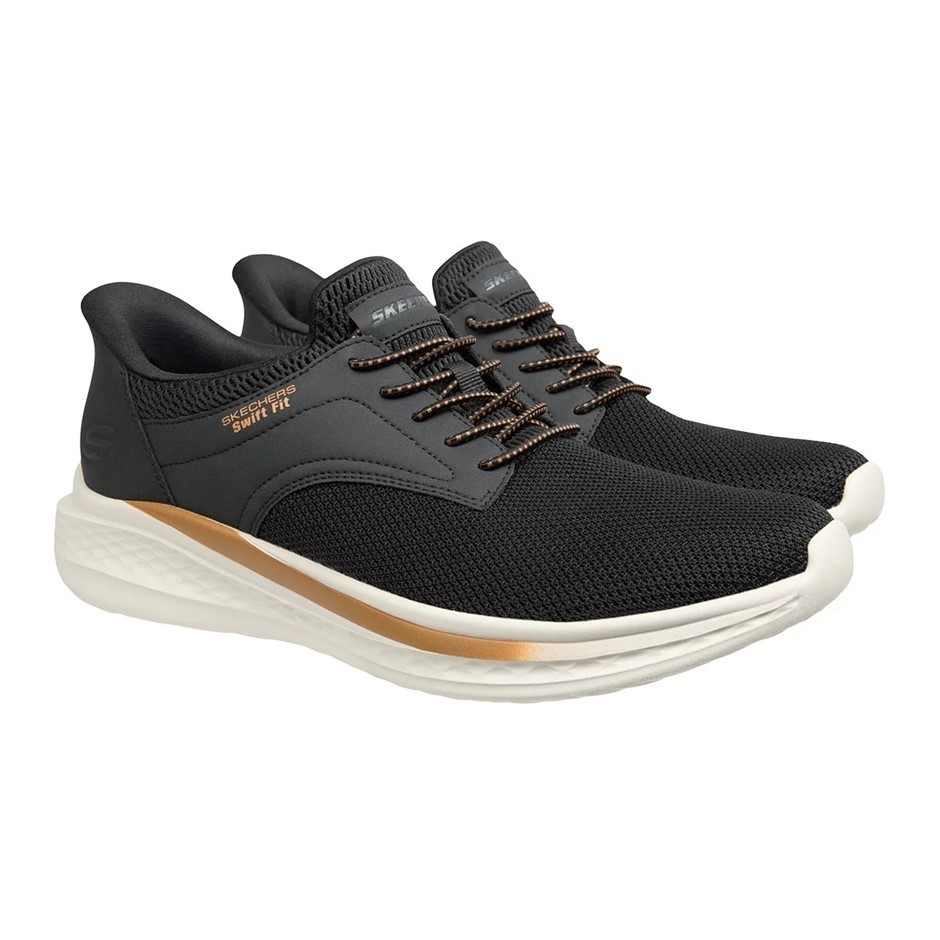 SKECHERS Men's Swift Fit Slade Shoes, Size US12, Black (BLK), 182006. Buye