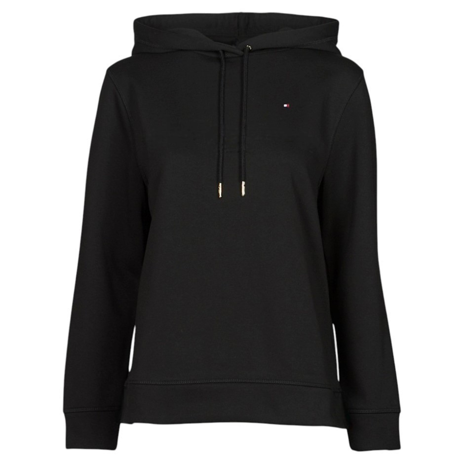 TOMMY HILFIGER Women's Flag Hoodie, Size XS, 60% Cotton, 011 Black/Dark Sab