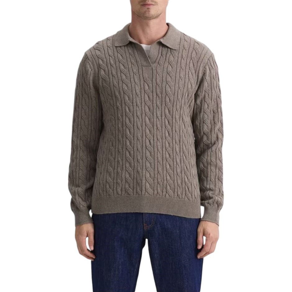 SPORTSCRAFT Men's Sweater, Size 2XL, 100% Cotton, Latte Melange. Buyers No