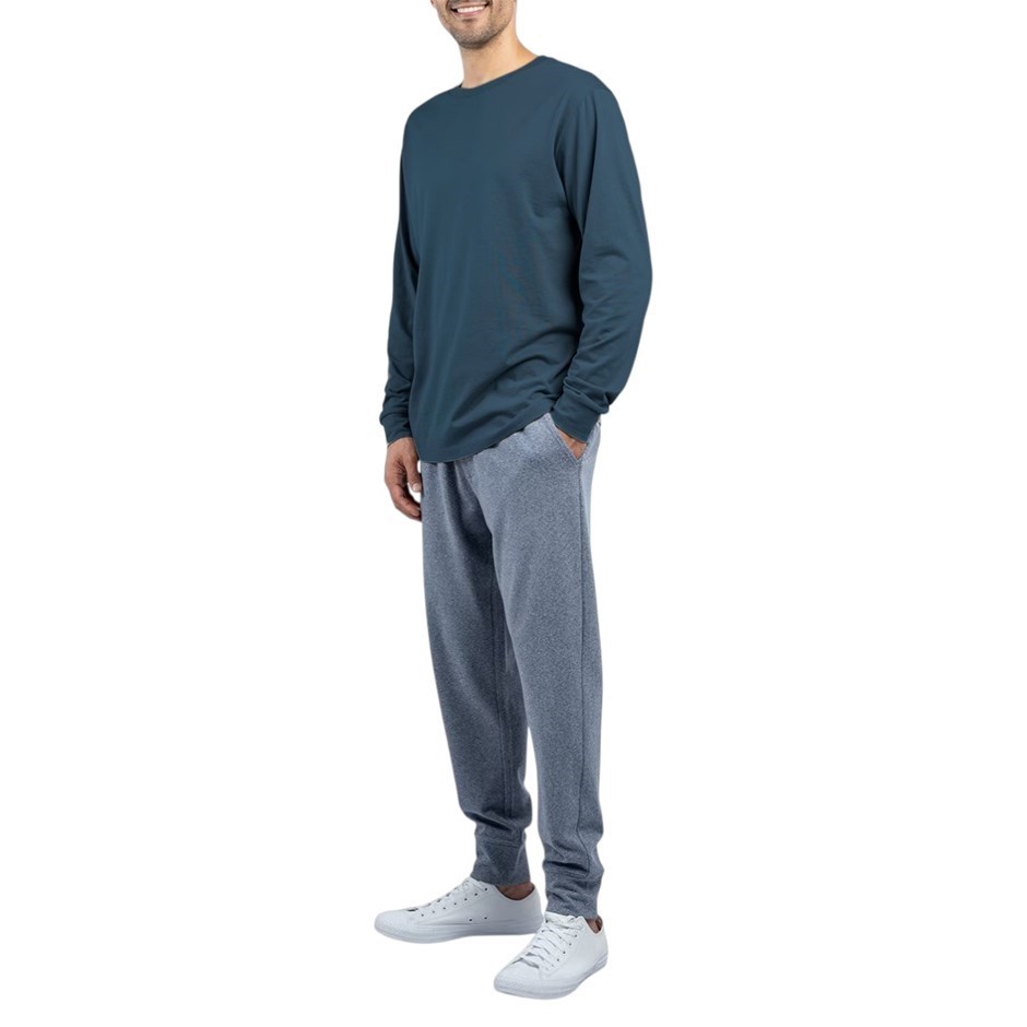 JACHS Men's 2-Piece Crewneck + Lounge Pant Set, Size XL, Blue/Grey. Buyers