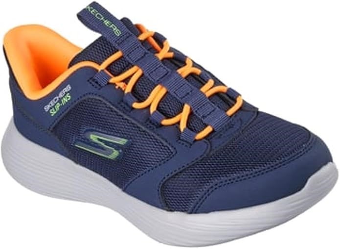 SKECHERS KId's Go Run 400 V2 Turbo-brisk Sneaker, US1/EU32, Navy Synthetic