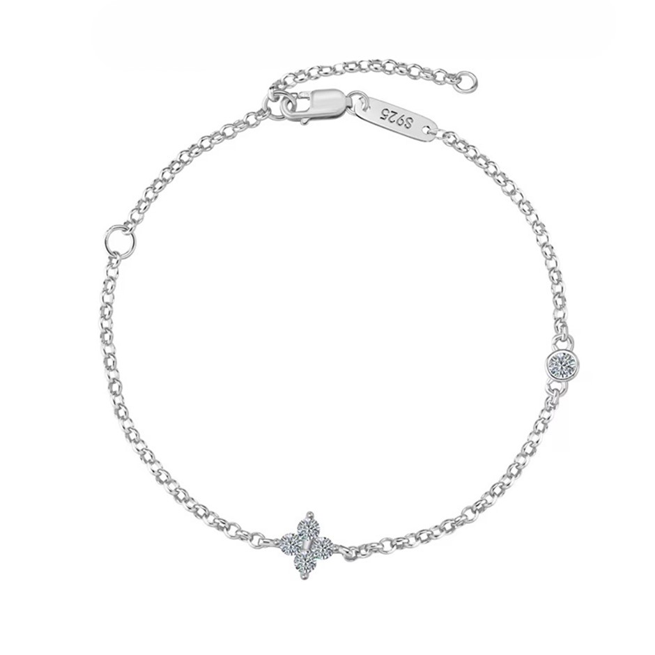 0.31ct Lab Created Moissanite 925 Silver Tennis Bracelet