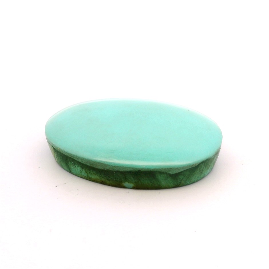 Oval Synthetic Turquoise Cabochon - 40mm x 25mm