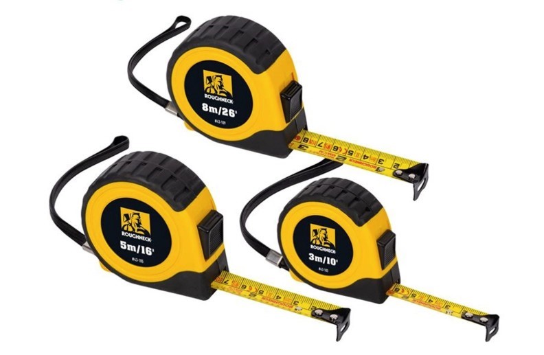 2 x ROUGHNECK Read Tape Measure Set 3 Piece 3mm 5M & 8M. NB: Not in origina