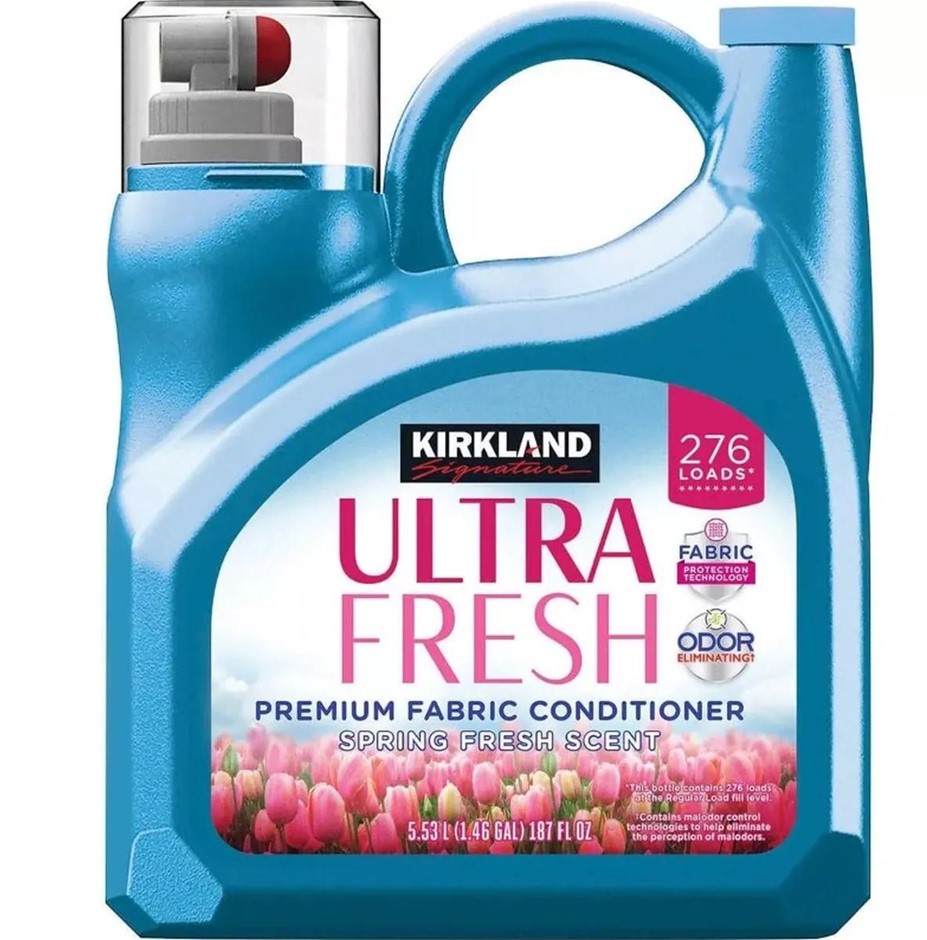 KIRKLAND Signature Ultra Fresh Premium Fabric Softener, Spring Fresh, 5.53L