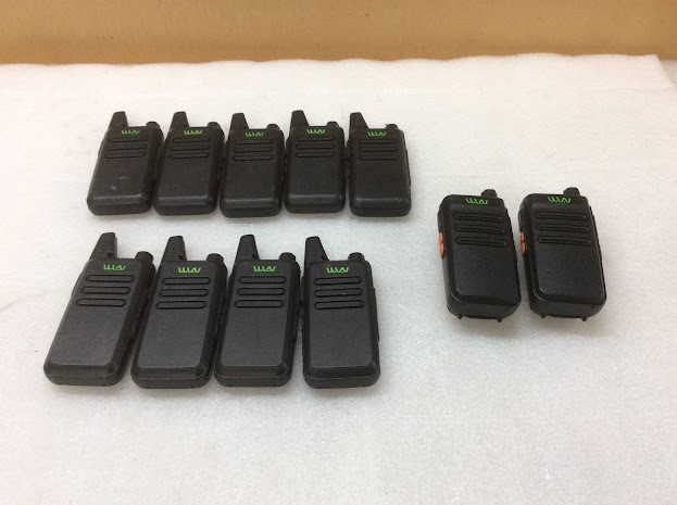 WLN Mixed Model Mini Walkie Talkie Black (Lot of 11)