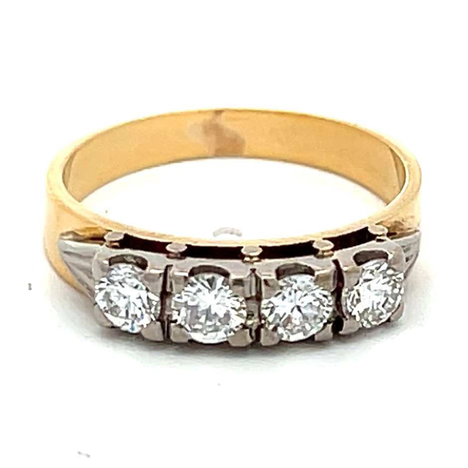 18Ct Yellow Gold Diamond Ring