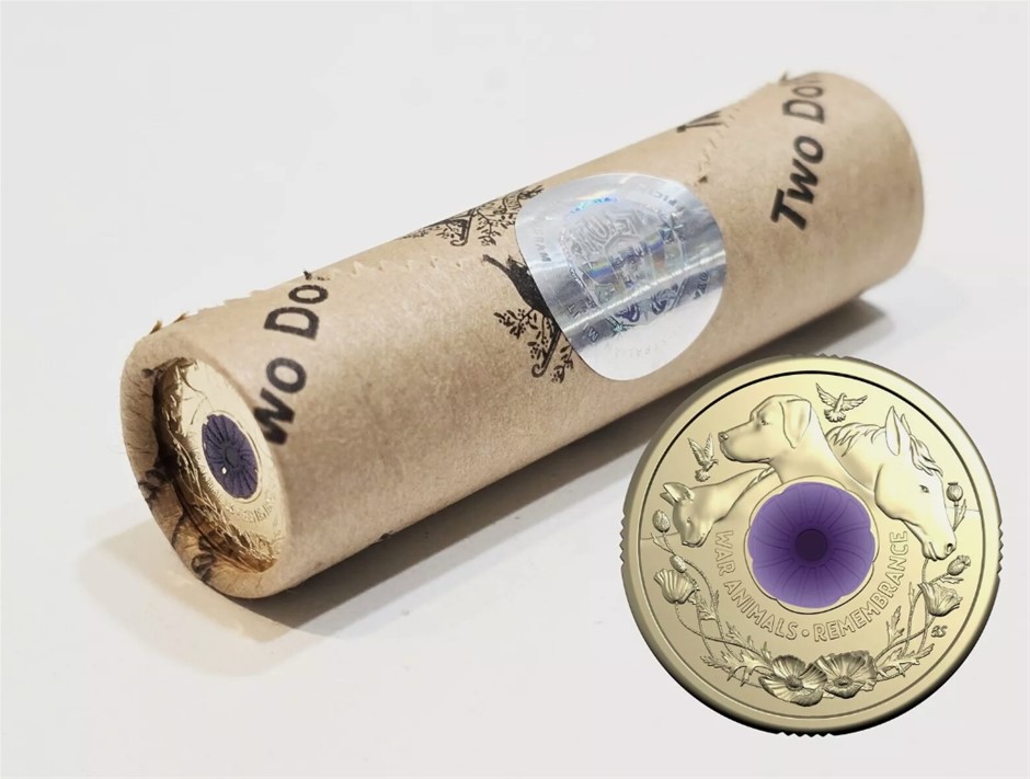 Royal Australian Mint War Animals Remembrance $2 Coin Roll