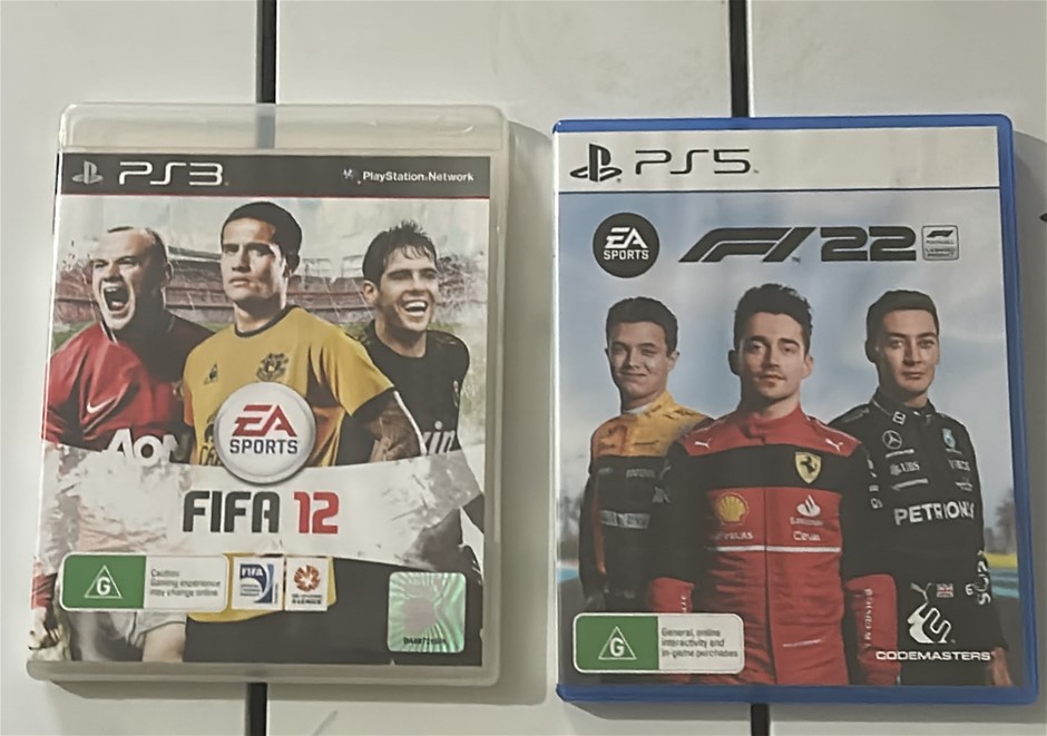 1x PS5 F1 22, 1x PS3 Fifa 12