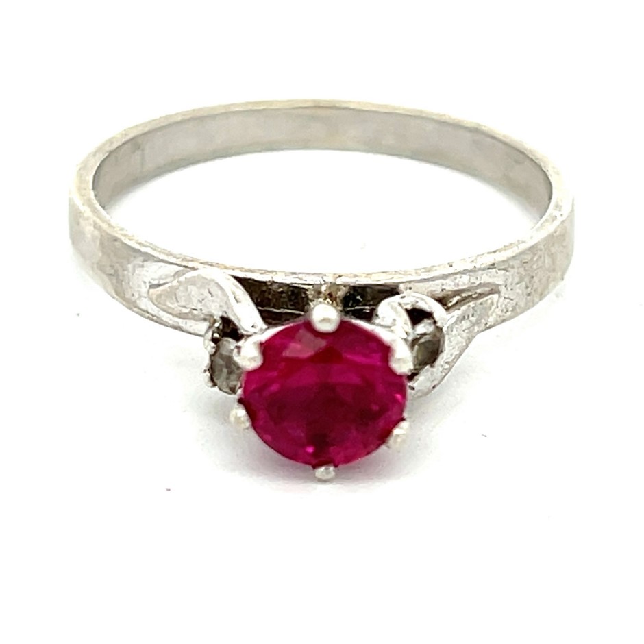 Sterling Silver Ruby Ring