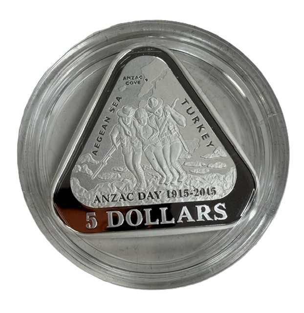 2015 Royal Australian Mint ANZAC Centenary $5 Fine Silver