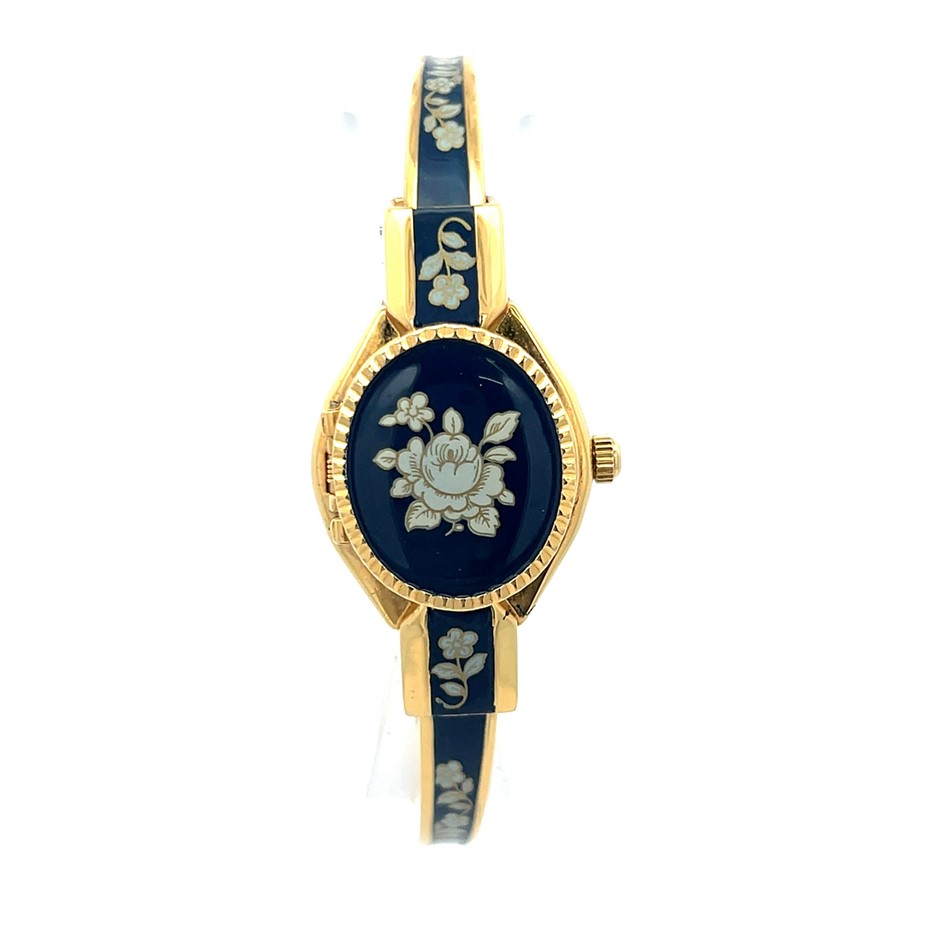 Anne Klein Floral Bangle Watch. An Anne Klein ladies’ bangle watch