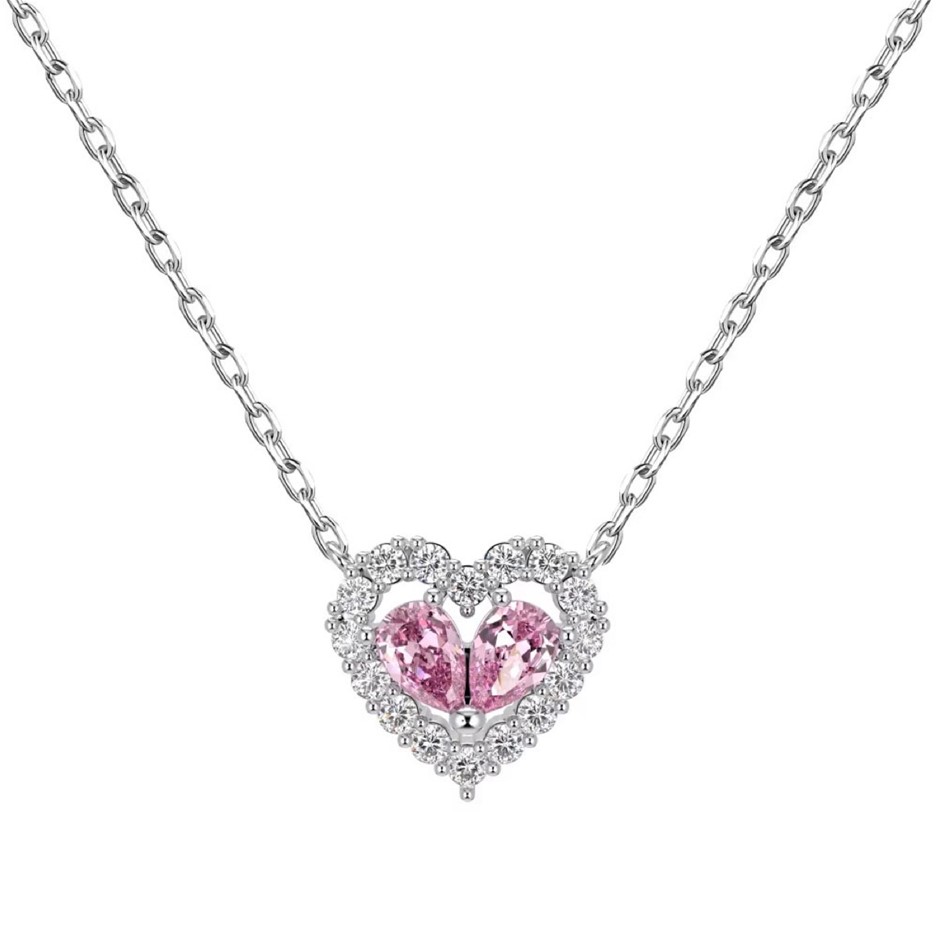0.5ct 925 Silver 5A Cubic Zirconia Pear Pendant Necklace
