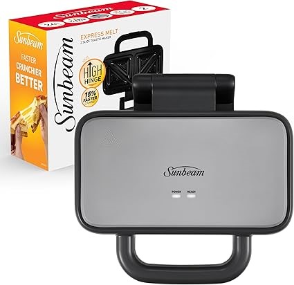 SUNBEAM Express Melt 2-Slice Toastie Maker, Grey.