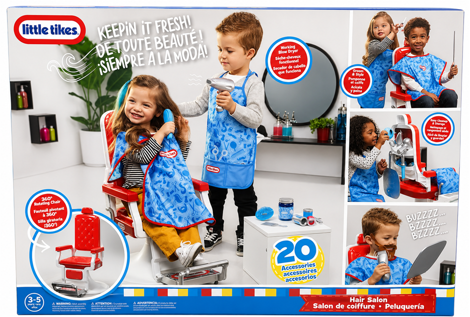 LITTLE TIKES Style Station Hair Salon Play Set with 20 Accessories