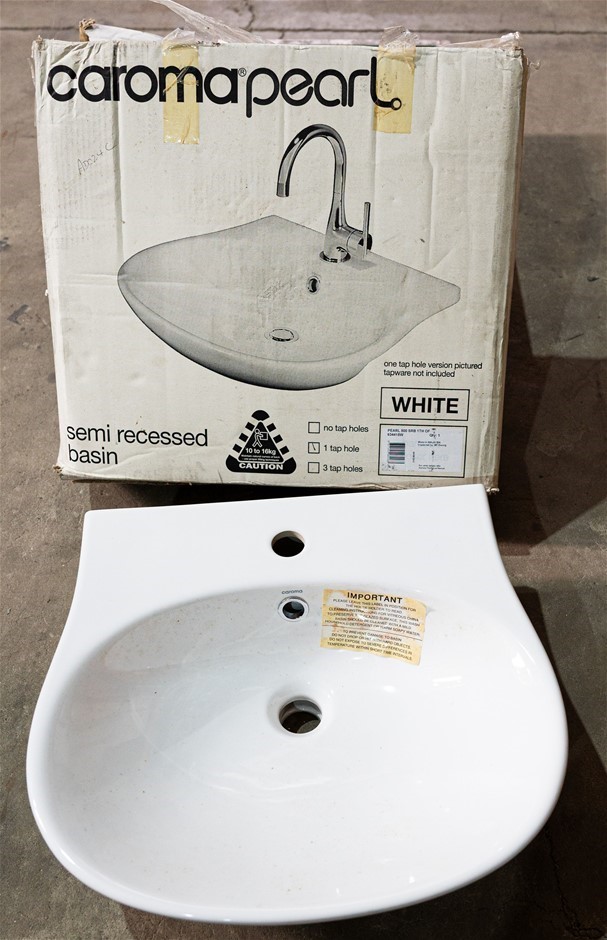 CAROMA Cemi-Recessed Basin with One Tap Hole.