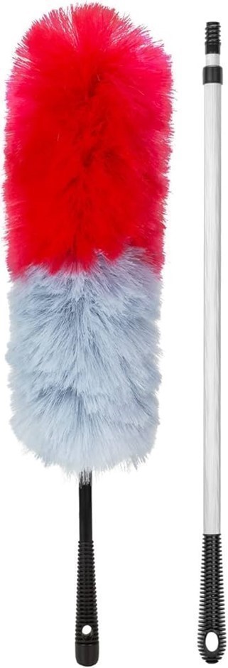 2 x KLEVA Aluminium Extendable Handle Microfibre Clean Duster, 1181189.