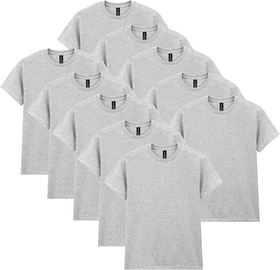 Gildan Unisex Adult Heavy Cotton T-Shirt, Style G5000, Multipack, Sport Gre