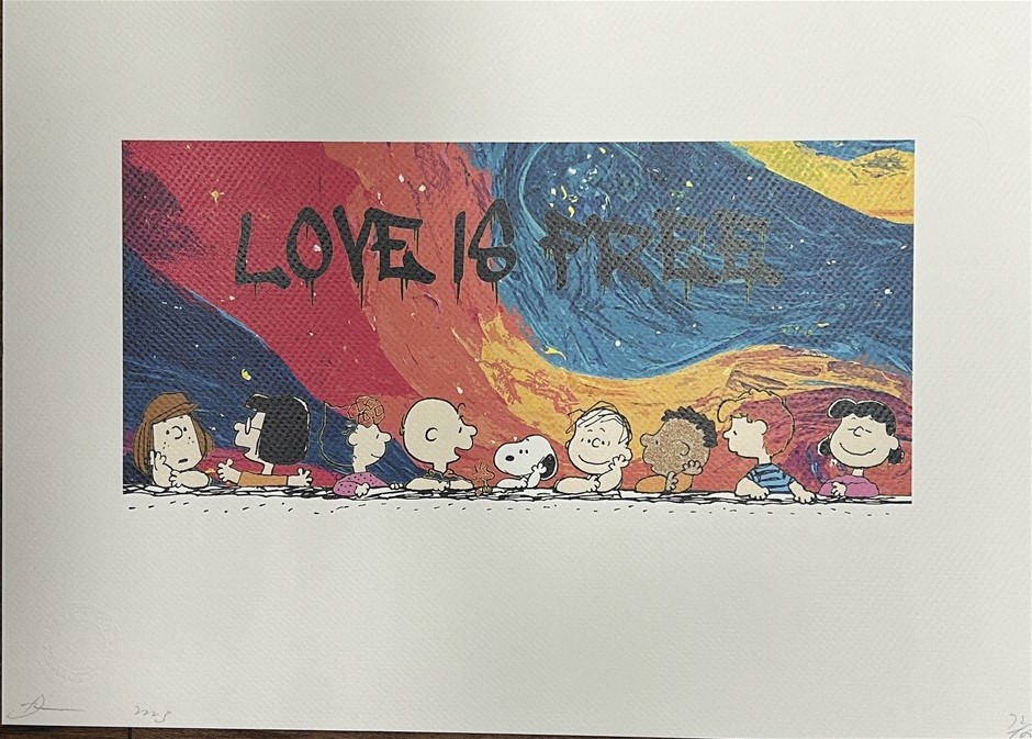Death NYC Signed Street Art Print "Van Gough/Snoopy style" Limited Edition