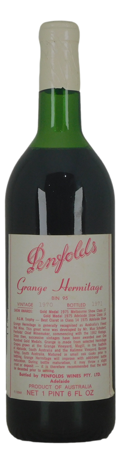 Penfolds Bin 95 Grange Hermitage 1970 (1x 1PT6FLOZ) SA.