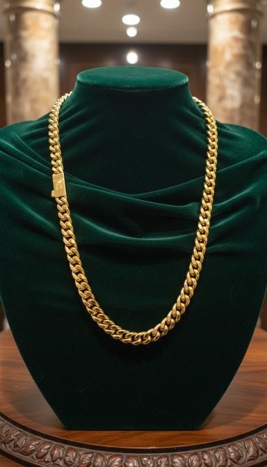 18k Italy Stamped Yellow Gold Filled Chain-Quality Guarantee-55cm