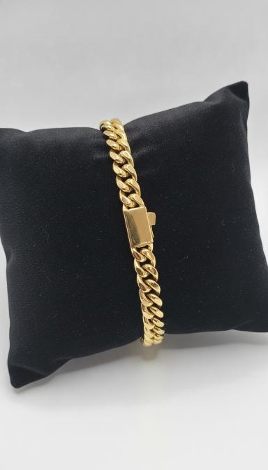 18k Italy Stamped Yellow Gold Filled Bracelet-Quality Guarantee-20cm