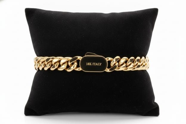 18k Italy Stamped Yellow Gold Filled Bracelet-Quality Guarantee-20cm