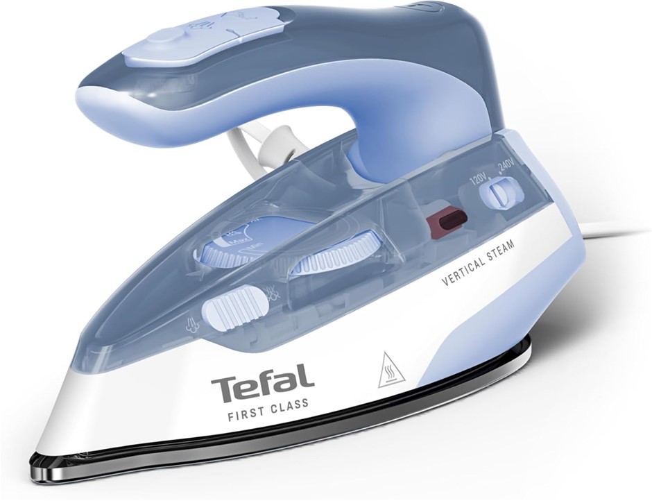 TEFAL First Class Travel Iron, DB1610. NB: Minor use & Slightly damaged box