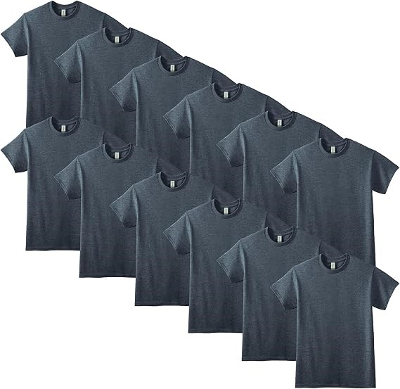 Gildan Dryblend Style G8000 T-Shirt, Multi-Pack Unisex Adult T-Shirt (Pack