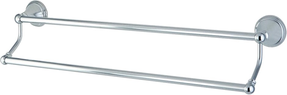 KINGSTON BRASS BA297318C Silver Sage 18" Dual Towel Bar, Polished Chrome.