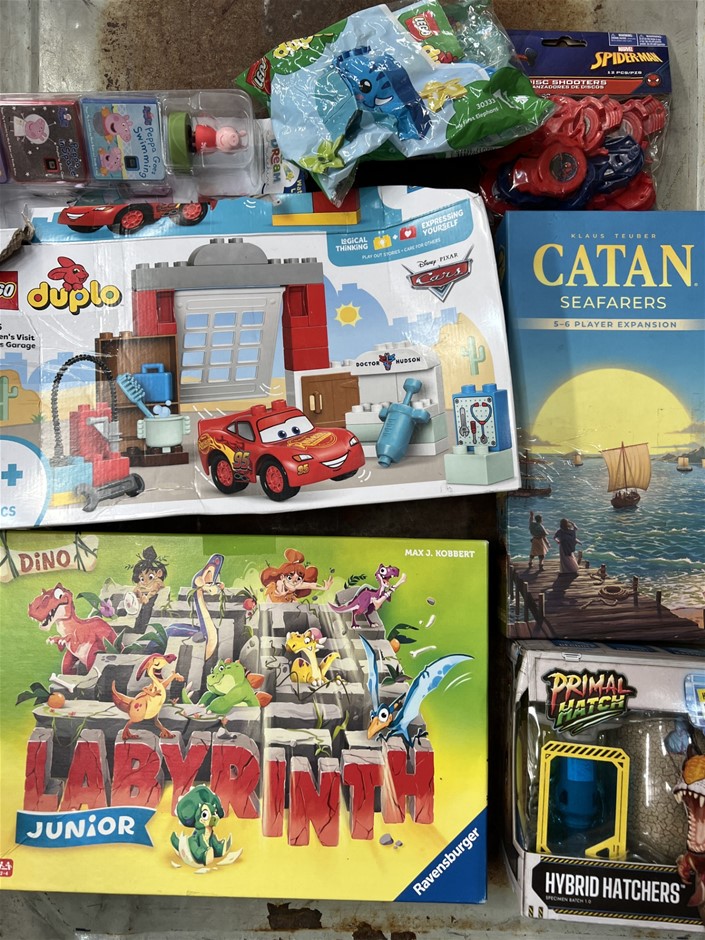 7 x Assorted Toy Products; Incl. Lego, Peppa Pig, Spider man & More. NB: Ph