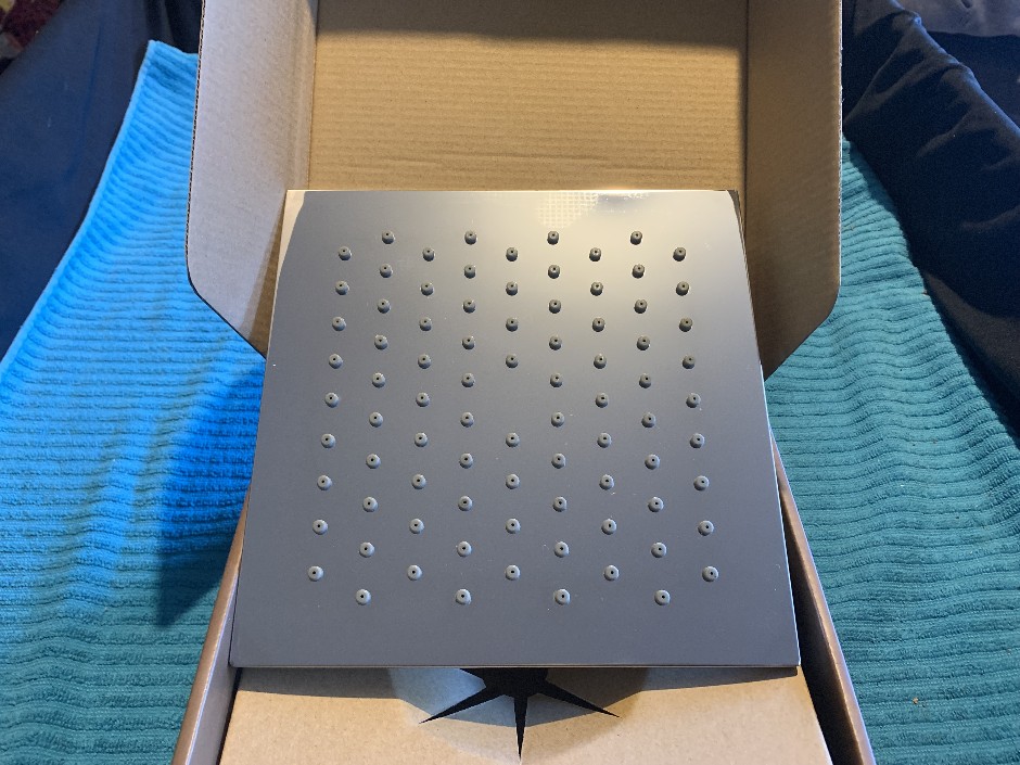 2 x Square 200mm Shower Heads (Unused)