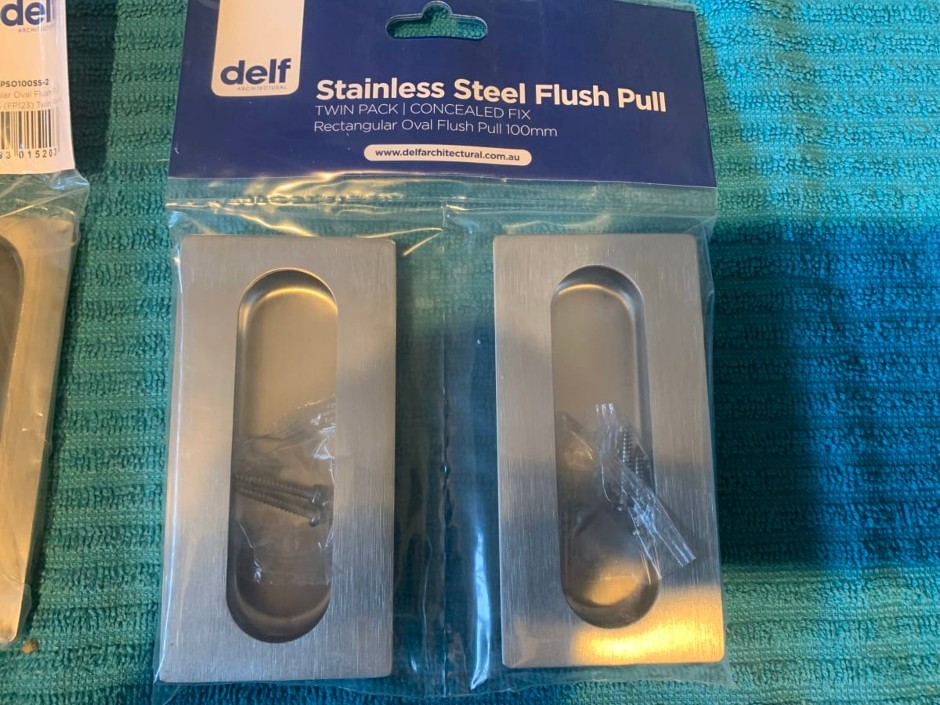 2 x Boxes of Delf Rectangular Oval Internal Flush Pull (Unused)