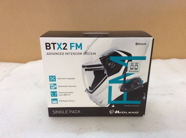 Midland BTX2 FM Single-Pack C1143 Advanced Intercom System - New