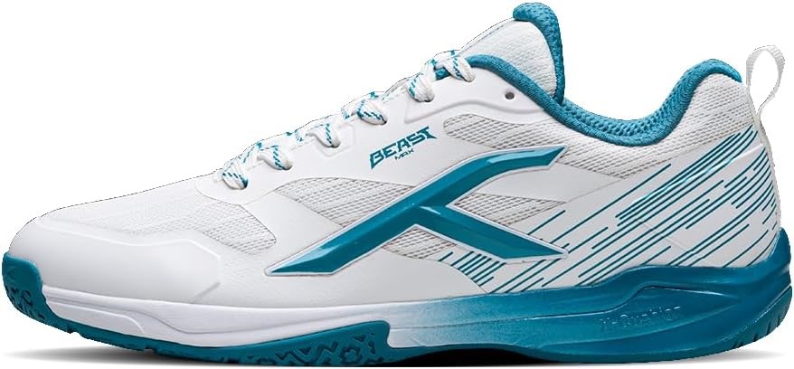 HUNDRED Beast Max Non Marking Badminton Shoes, UK7.5/US8.5/EU42, White/Gree