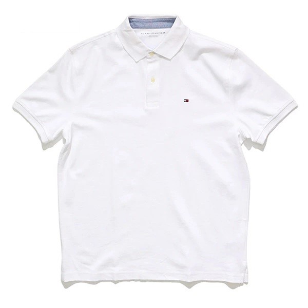 TOMMY HILFIGER Men's LIC COS Richard Polo, Size XL, 100% Cotton, White (YCF