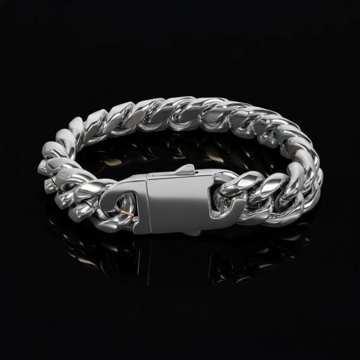 Silver-Filled Cuban Link Chain Bracelet, 16MM Wide - 20.3cm