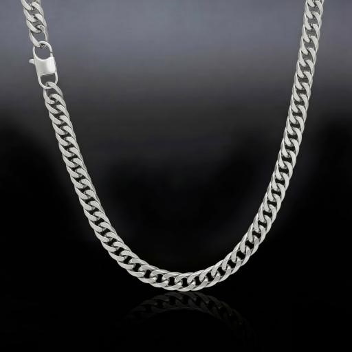 Silver-Filled Cuban Chain Necklace, 9.5MM Wide - 50.8cm