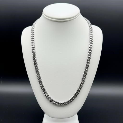 Silver-Filled Cuban Curb Chain Necklace, 8MM Wide - 55.8cm