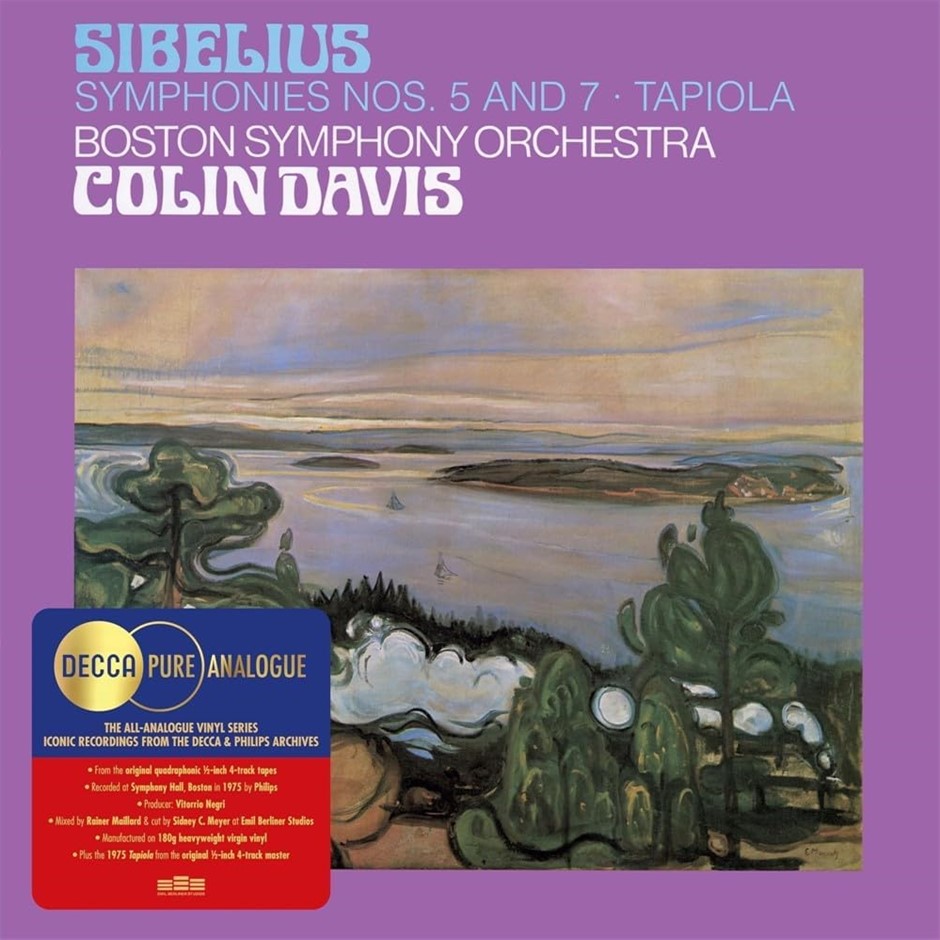BOSTON SYMPHONY ORCHESTRA SIR COLIN DAVIS "Sibelius: Symphonies 5 & 7 (Decc