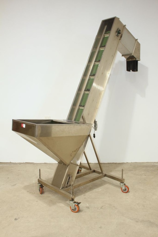 2.1m Cleated Belt Elevator on a S/S Frame