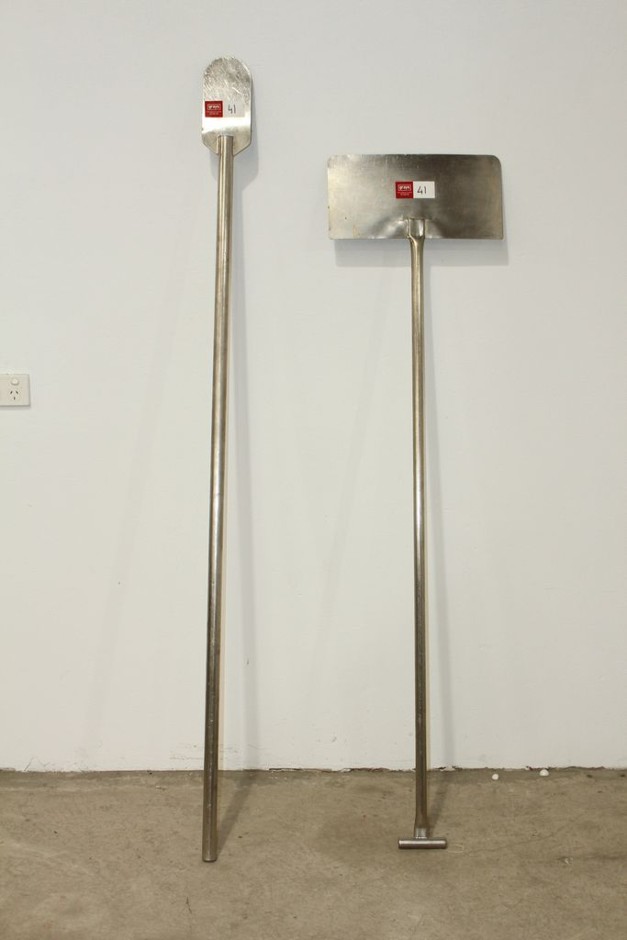 Two Stainless Steel Mixing Paddles
