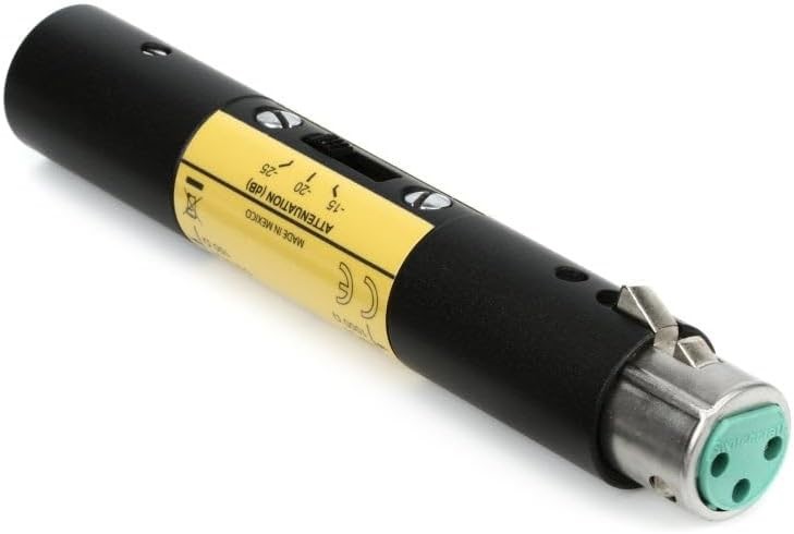 Shure A15AS Switchable Attenuator (15 20 25 dB) Passes Phantom Power