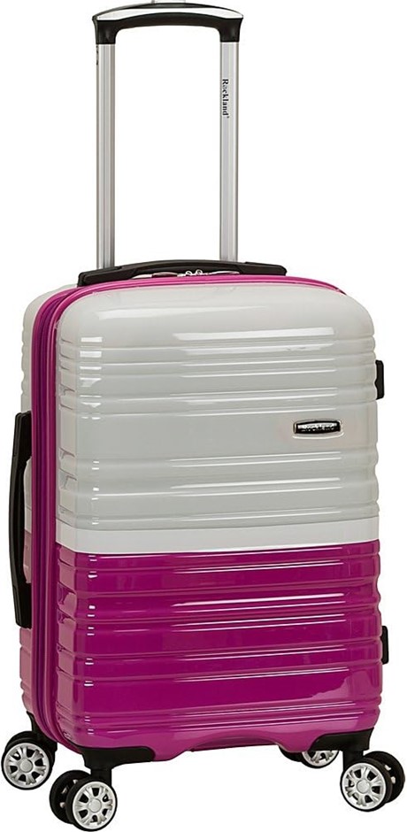 Rockland Melbourne Hardside Expandable Spinner Wheel Luggage, Two Tone Whit