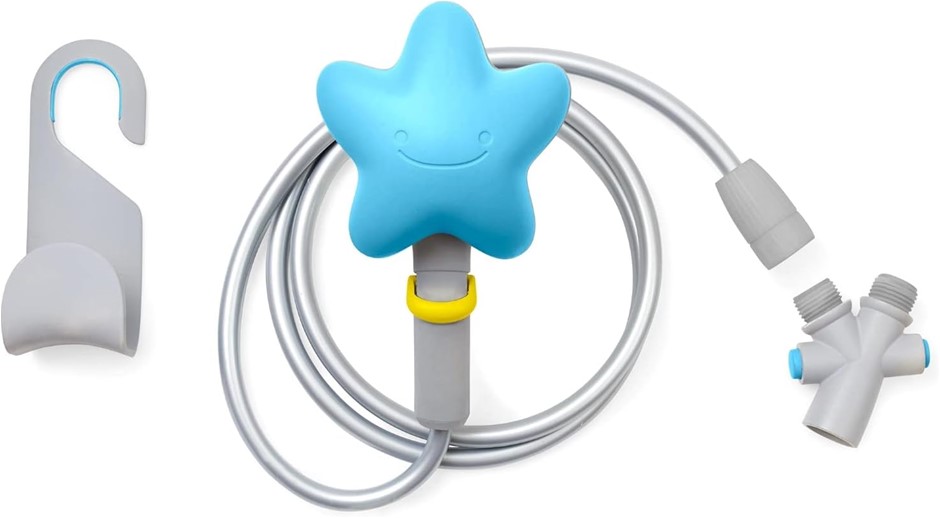 SKIP HOP Baby Bath Showerhead, Moby, Blue.